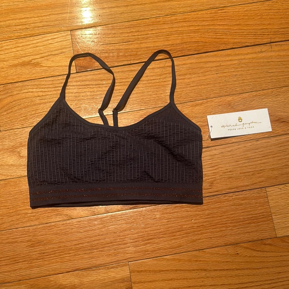 Spiritual Gangster Black Sports Bra with Racerback